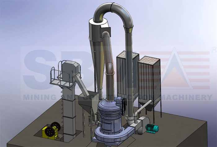 barite powder production line with grinding machine