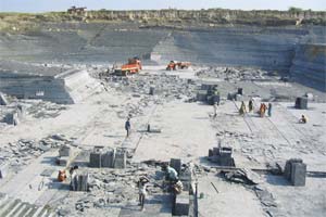 Limestone mining plant