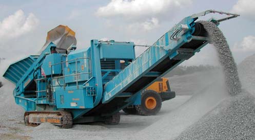 mobile concrete crusher plant for concrete waste recycling